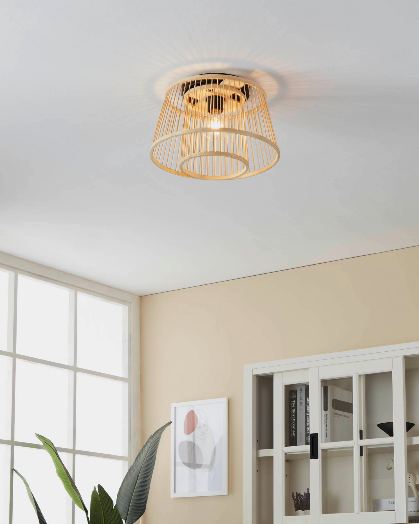 Kattovalaisin EGLO Hykeham 40W 38cm puu/musta