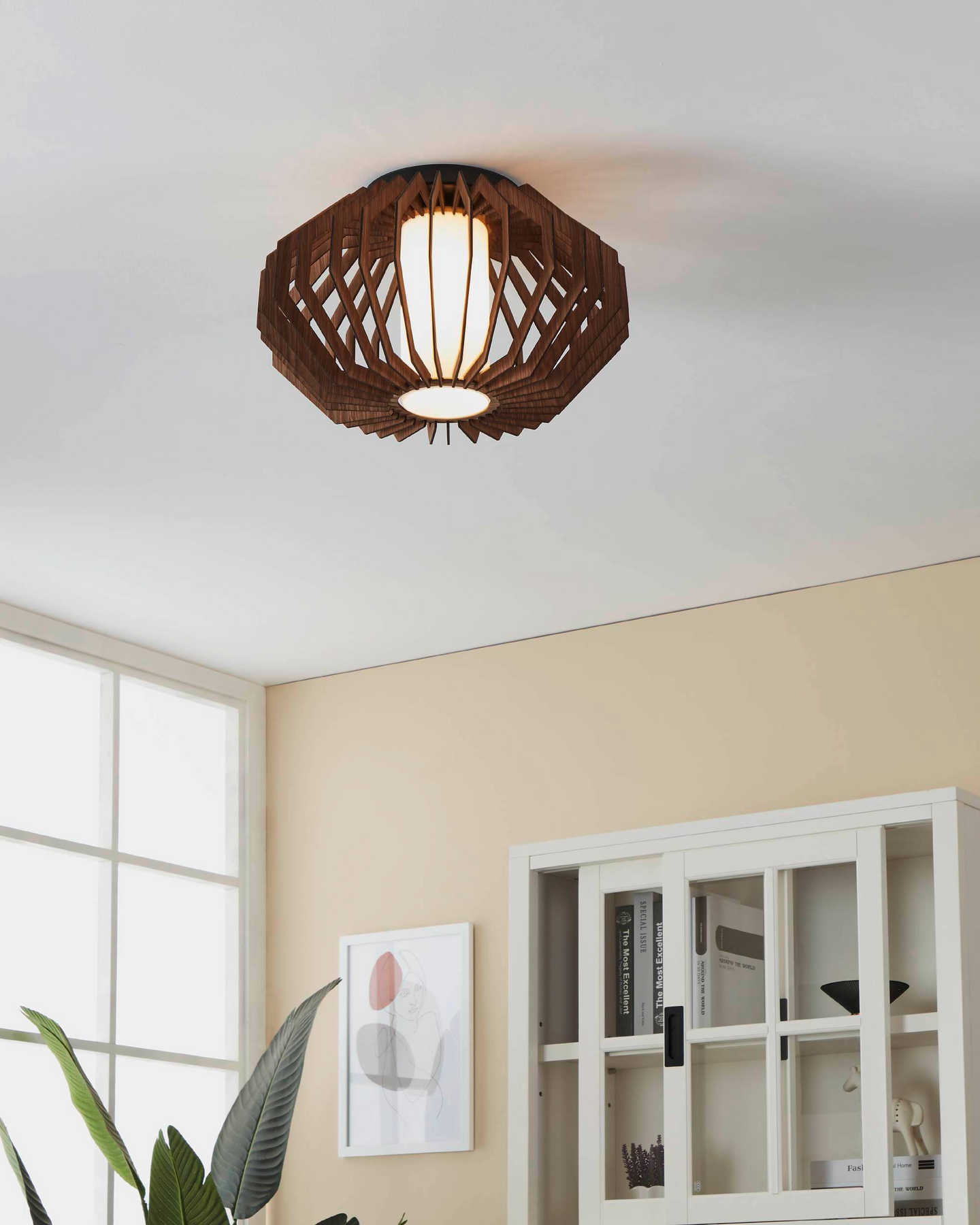 Kattovalaisin EGLO Rusticaria 40W 45cm ruskea/valkoinen