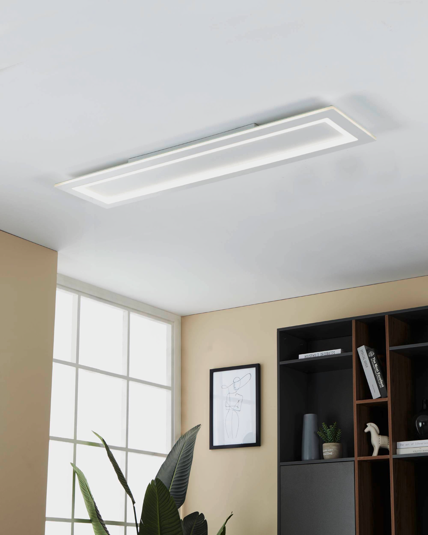 Kattovalaisin EGLO connect.z Padrogiano-Z led 43,2W 120x30cm valkoinen