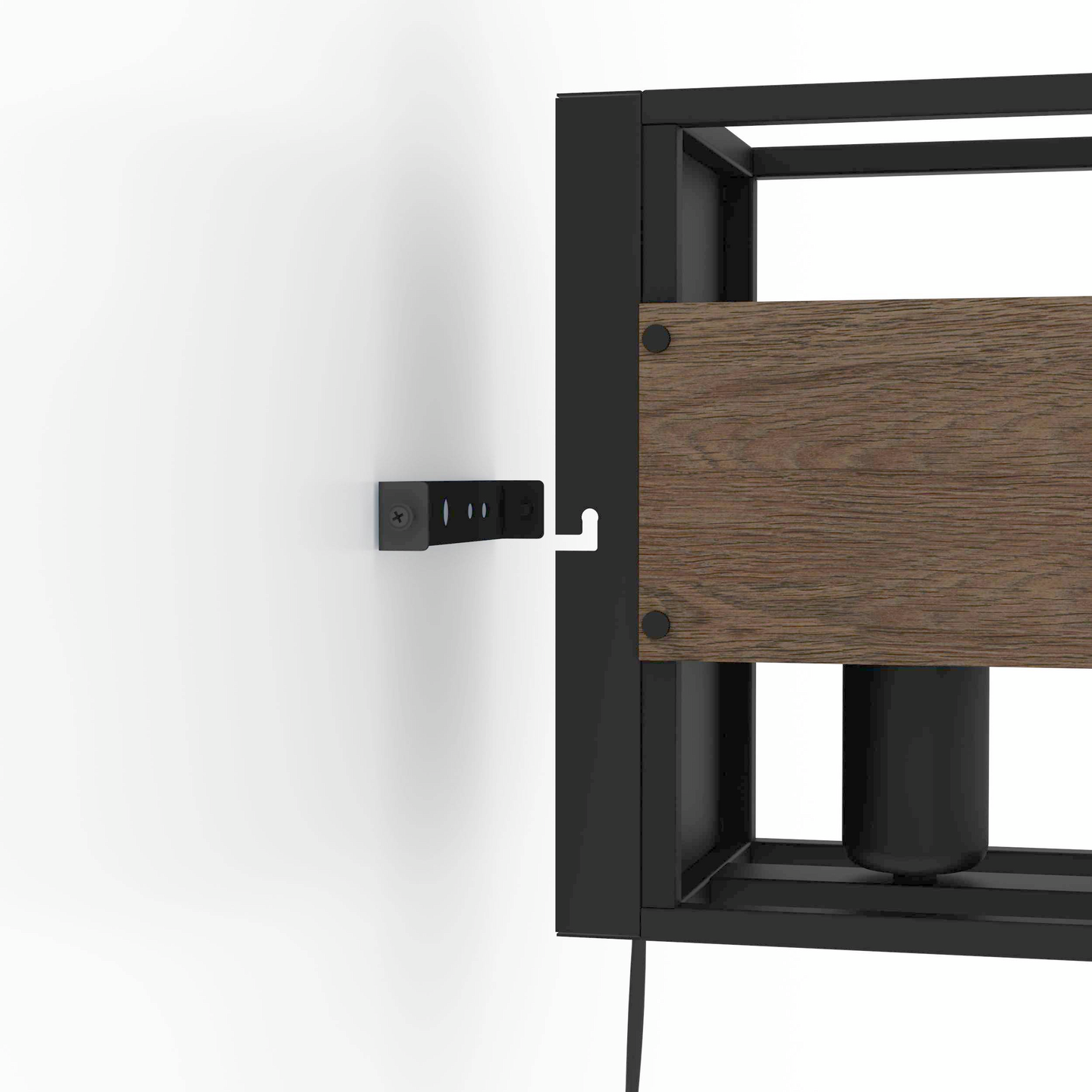 Seinävalaisin EGLO Evesham 40W 14x24cm musta/tummanruskea puu