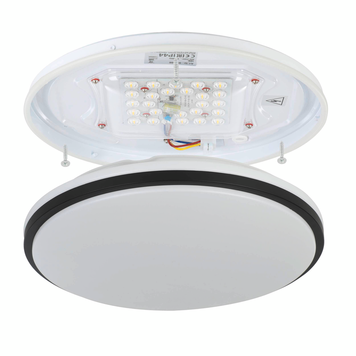 Plafondi EGLO Pinetto led 18W 34cm valkoinen/kromi