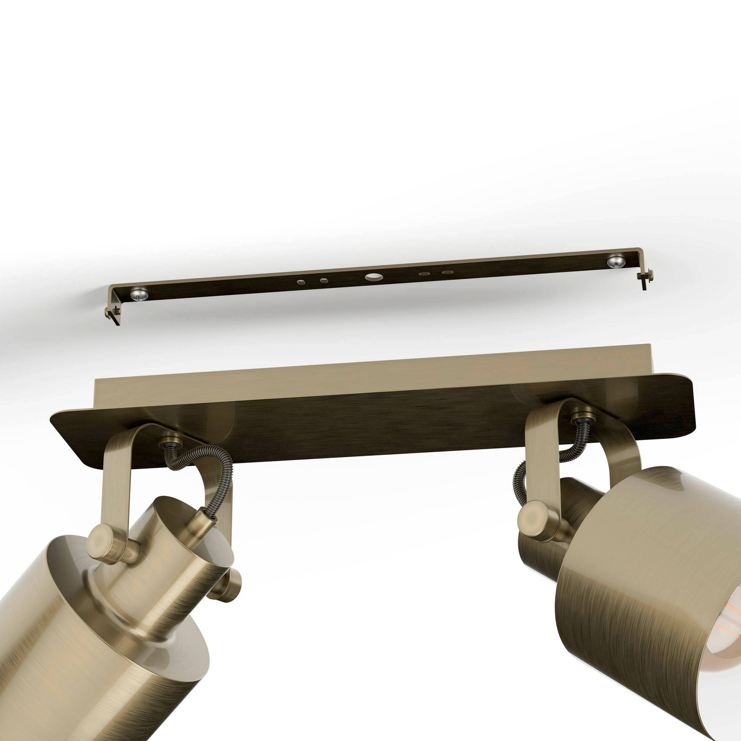 Spottivalaisin EGLO Southery 2-osainen 2x40W 47x11cm harjattu kulta/valkoinen