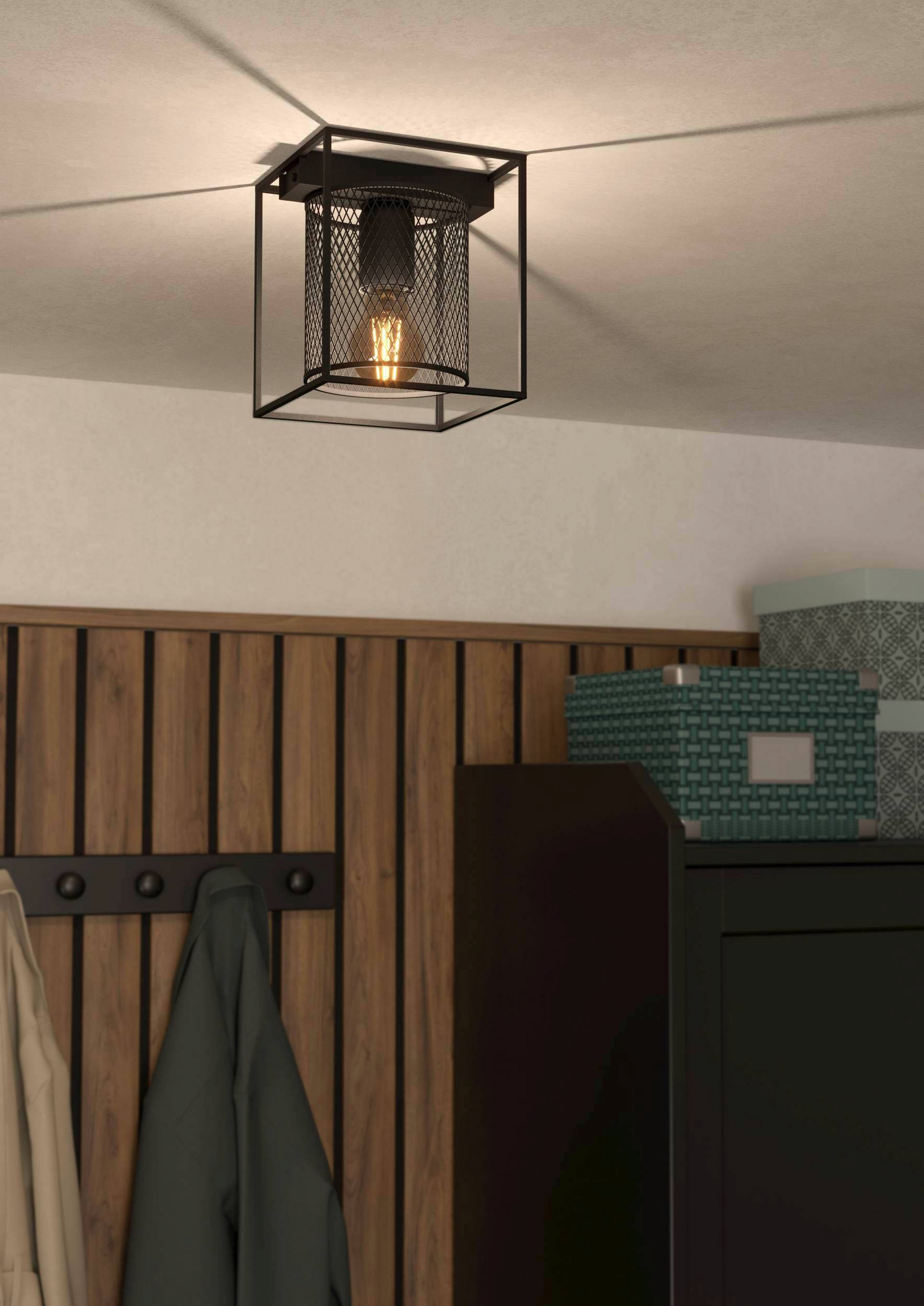 Kattovalaisin EGLO Catterick 40W 16,5x16,5cm musta