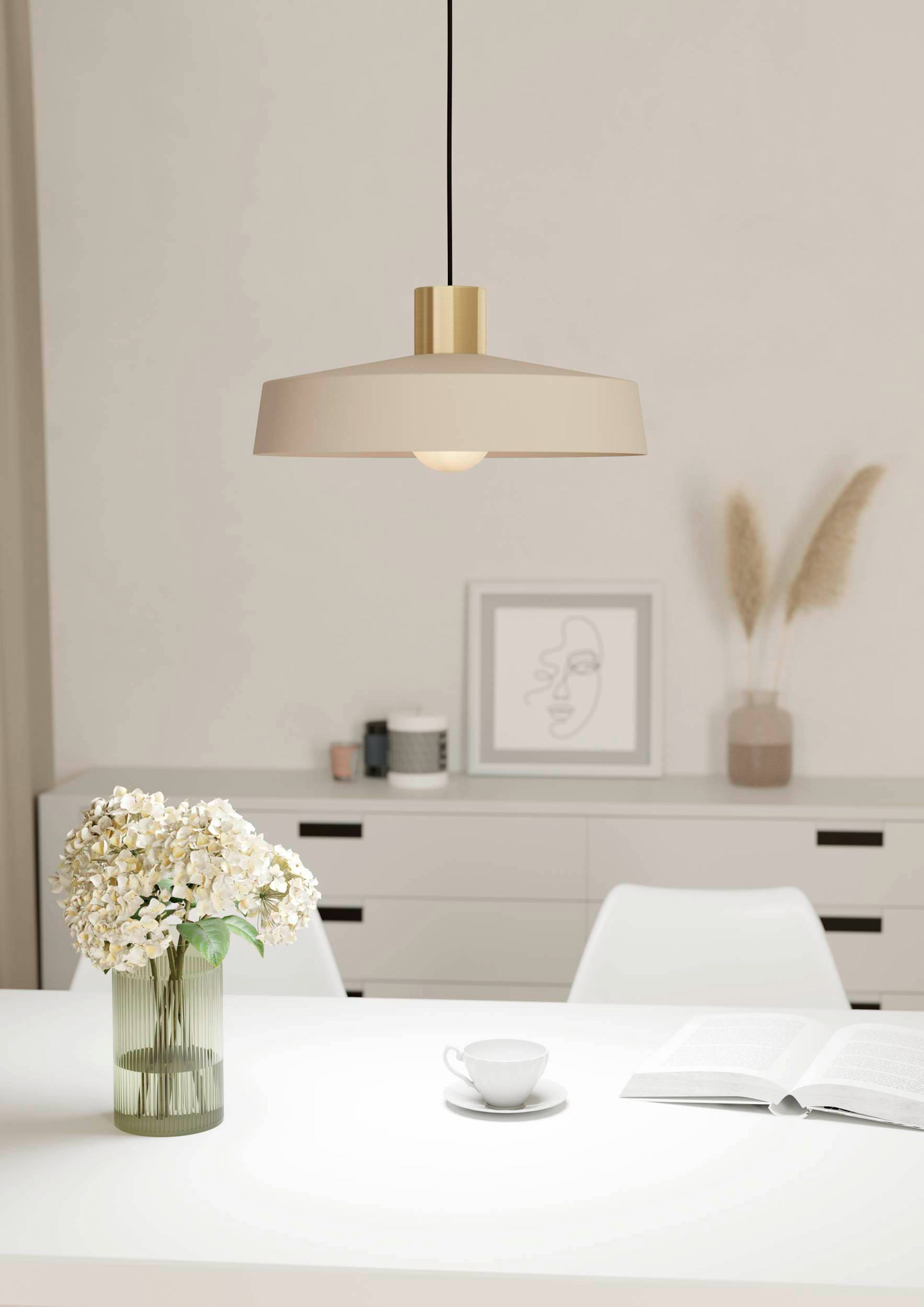 Riippuvalaisin EGLO Valdiola 40W 36cm harjattu messinki/hiekka