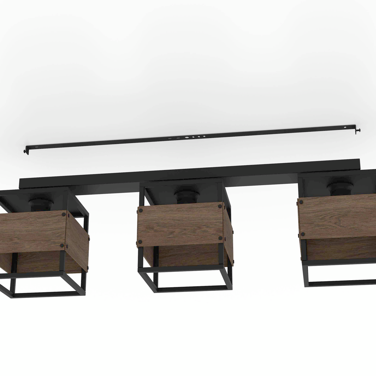 Kattovalaisin EGLO Evesham 3-osainen 3x40W 87,5x19,5cm musta/tummanruskea puu