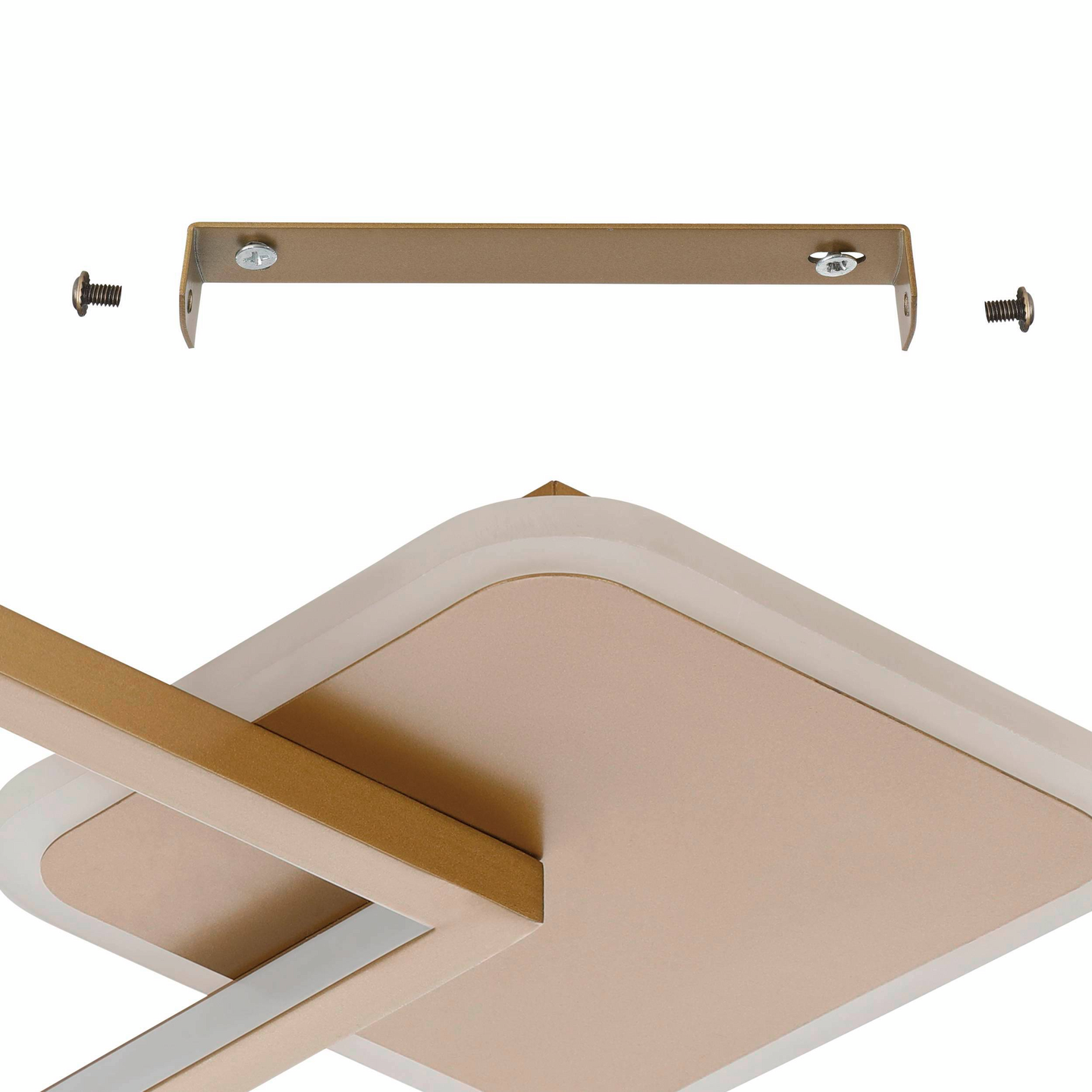 Kattovalaisin EGLO Gafares led 15W 33x33cm kulta/valkoinen