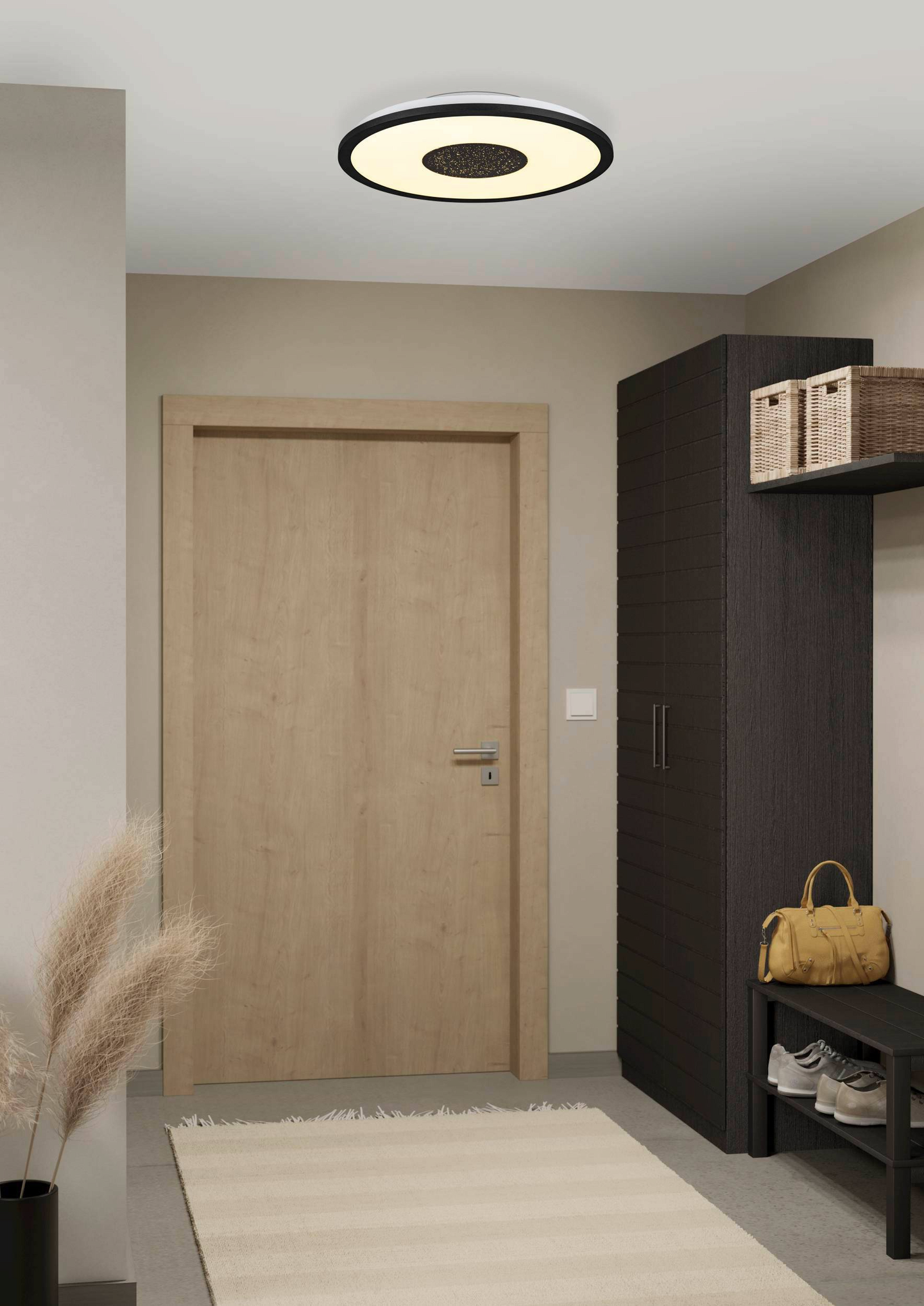 Plafondi EGLO Marmorata led 18W ja 9W 45cm musta/valkoinen