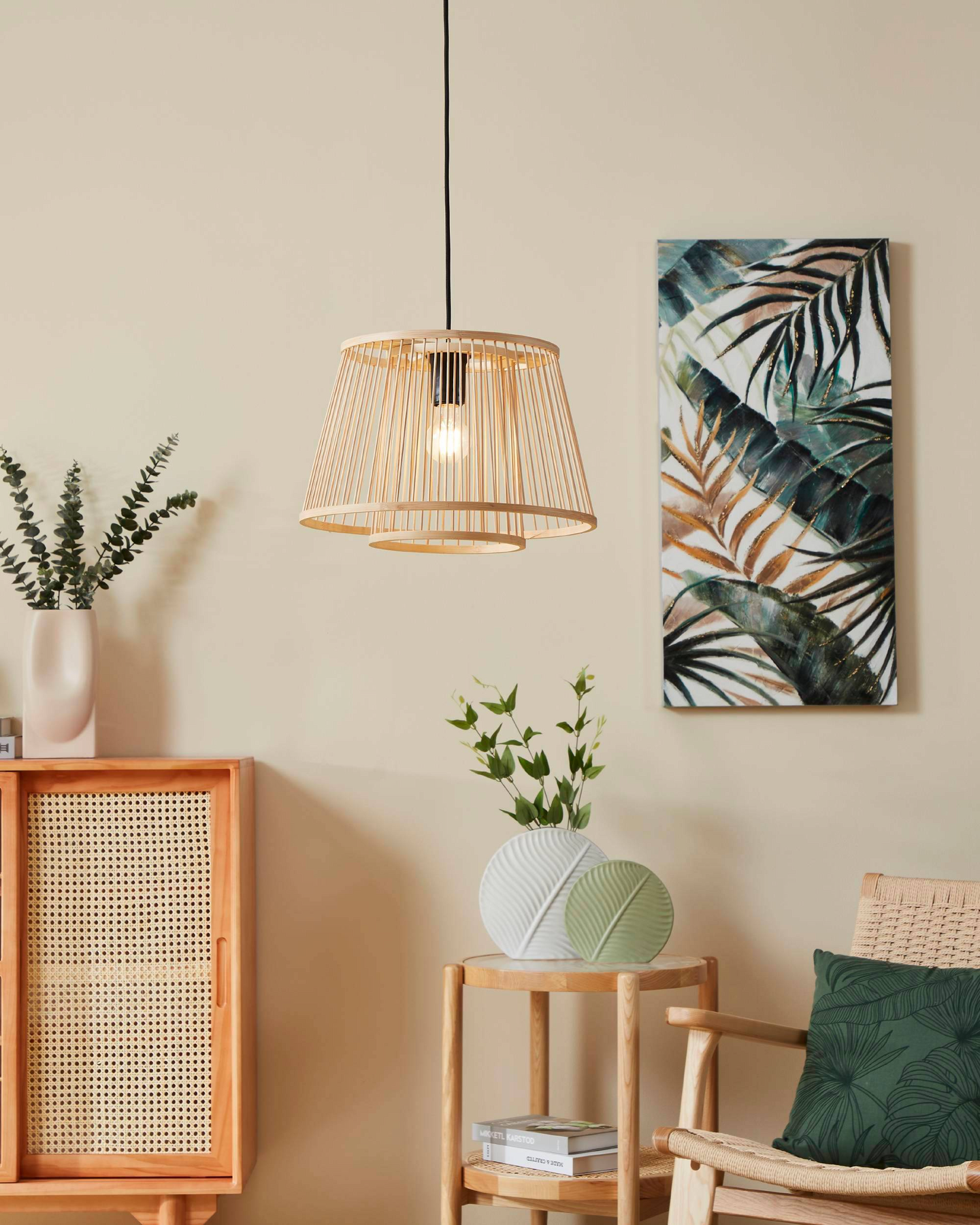 Riippuvalaisin EGLO Hykeham 38cm bambu