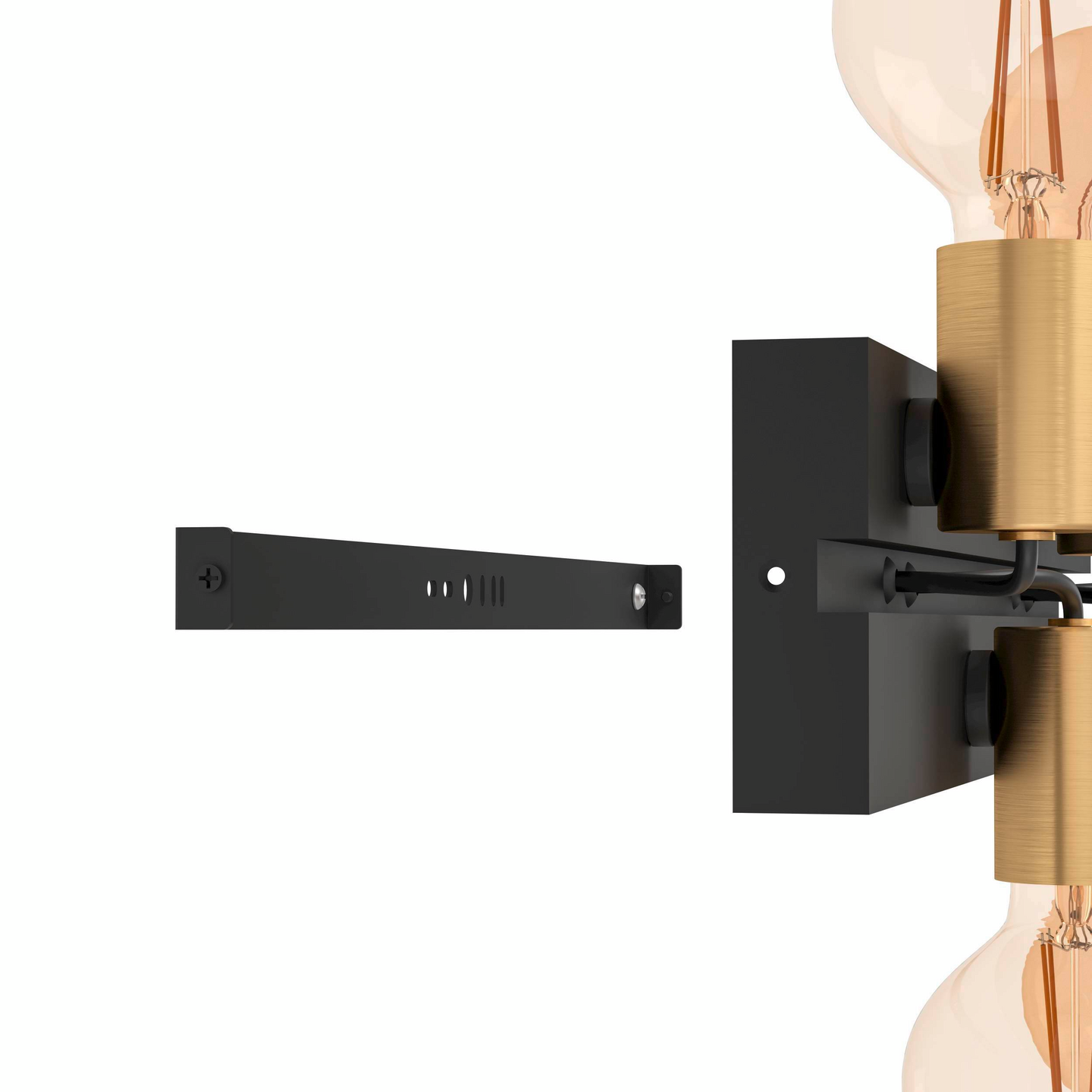 Seinävalaisin EGLO Macchione 4x10W 50x11cm musta/messinki