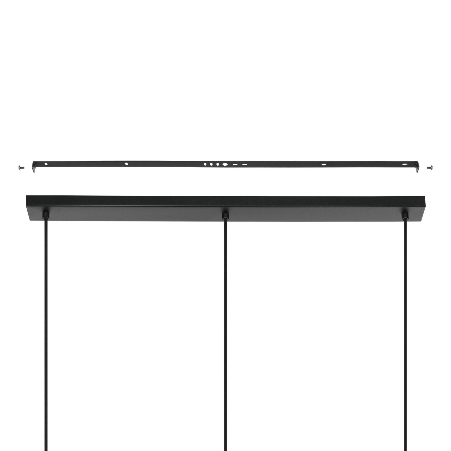 Riippuvalaisin Hykeham 3-os 3x40W 91x21cm puu/musta