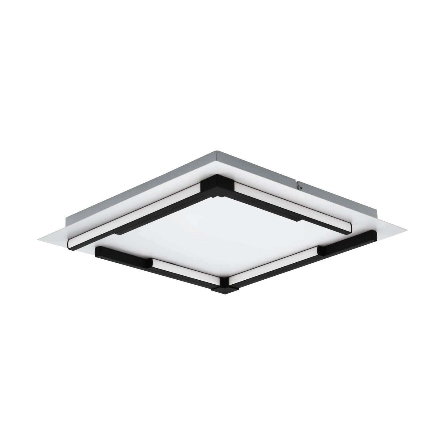 Plafondi EGLO Zampote led 25W 38x38cm valkoinen/musta