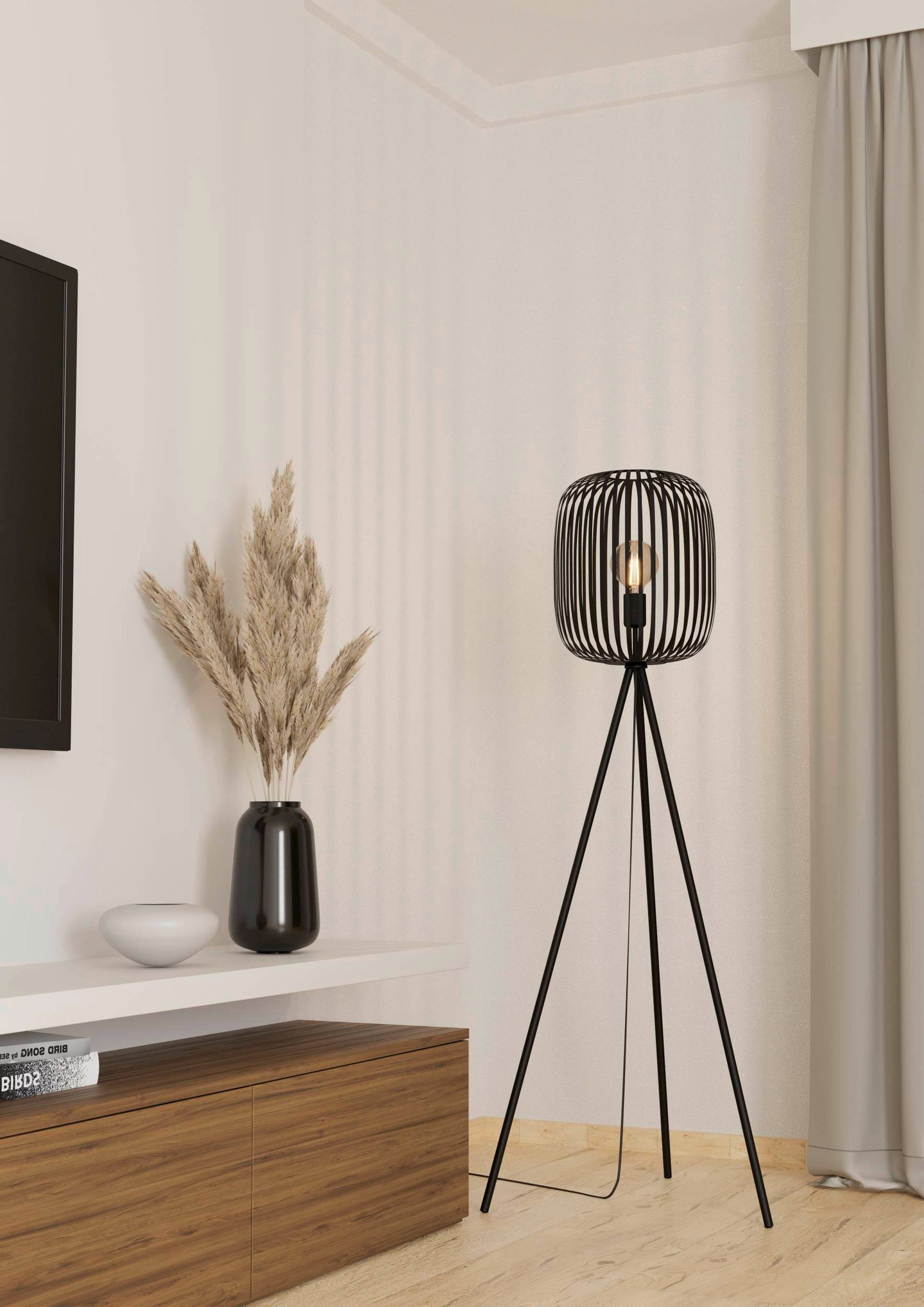 Lattiavalaisin EGLO Romazzina 40W 32,5x140,5cm musta