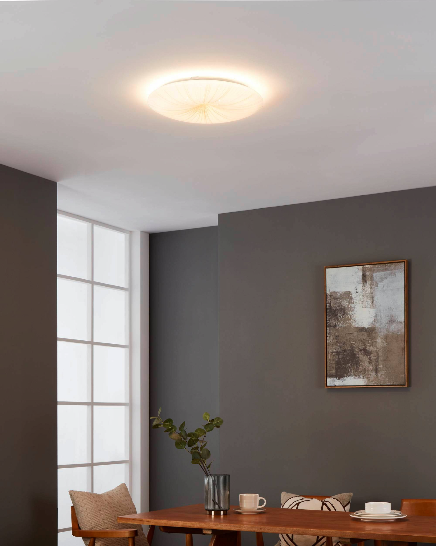 Plafondi EGLO Nieves 1 led 19,5W 41cm valkoinen/kulta