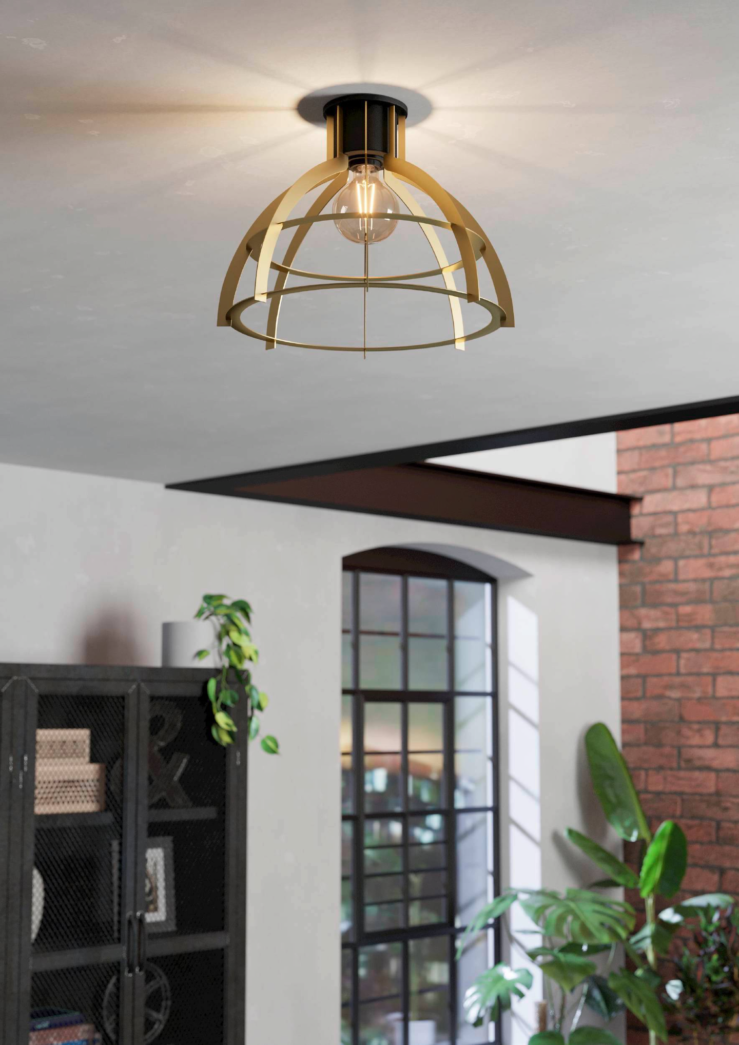 Kattovalaisin EGLO Stillington 40W 41,5cm kulta/musta