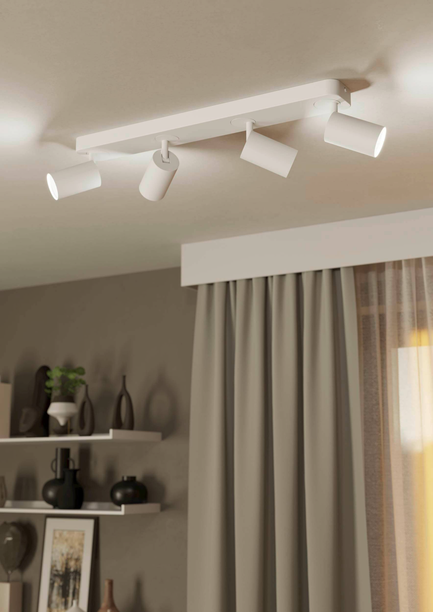 Spottivalaisin EGLO connect.z Telimbela-Z led 4-osainen 4x4,9W 58x8cm valkoinen