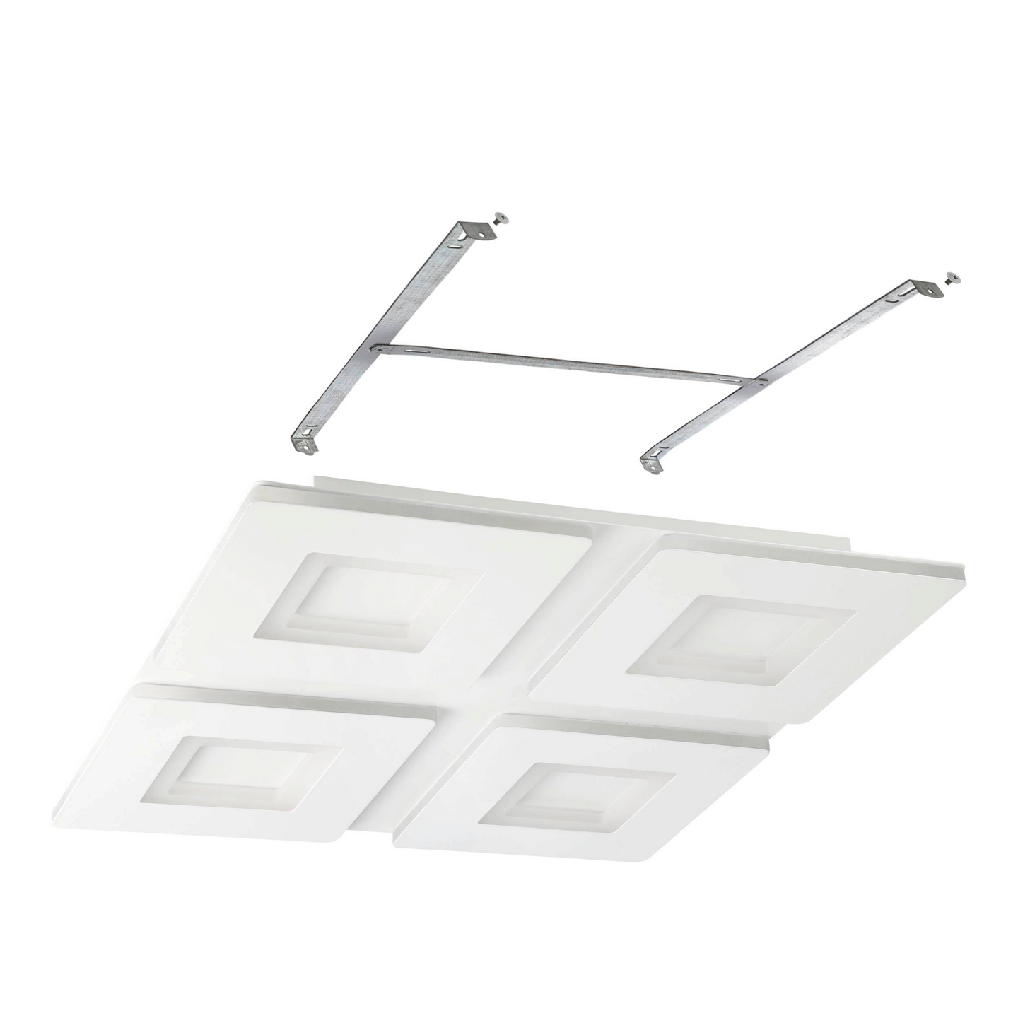 Kattovalaisin EGLO connect.z Padrogiano-Z led 4-osainen 26,2W 45x45cm valkoinen