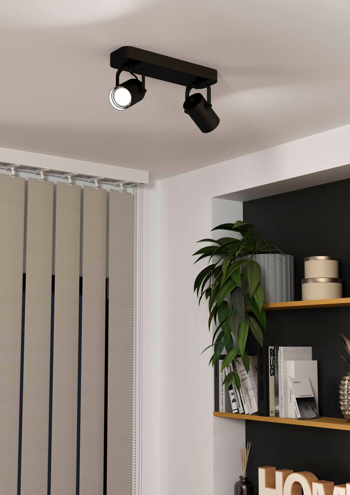 Spottivalaisin EGLO Sorego led 2-osainen 2x3W 28x10x12cm musta