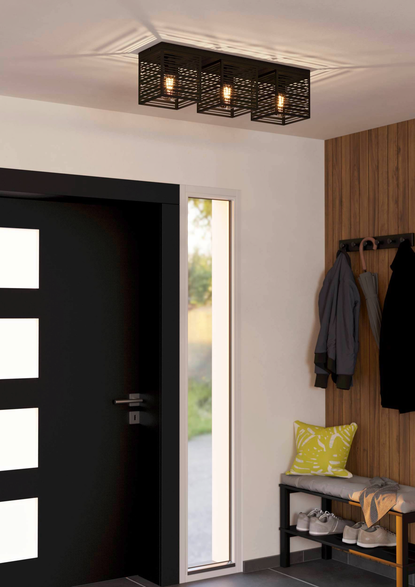 Kattovalaisin EGLO Piedritas 3x40W 73x18cm musta