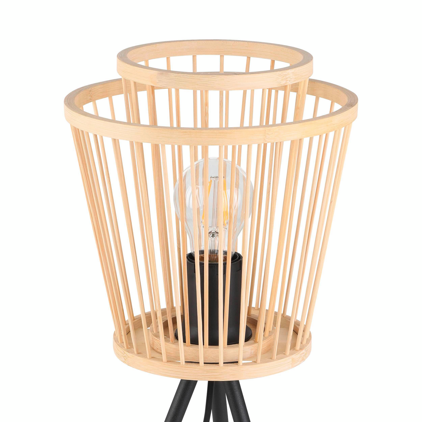 Pöytävalaisin EGLO Hykeham 40W 21x57cm puu/musta