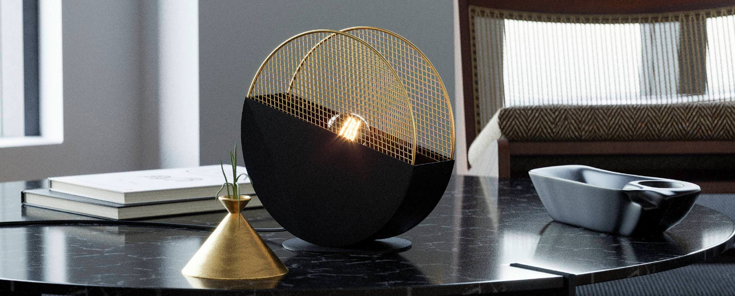 Pöytävalaisin EGLO Mumbles 40W 28x9x28,5cm musta/kulta