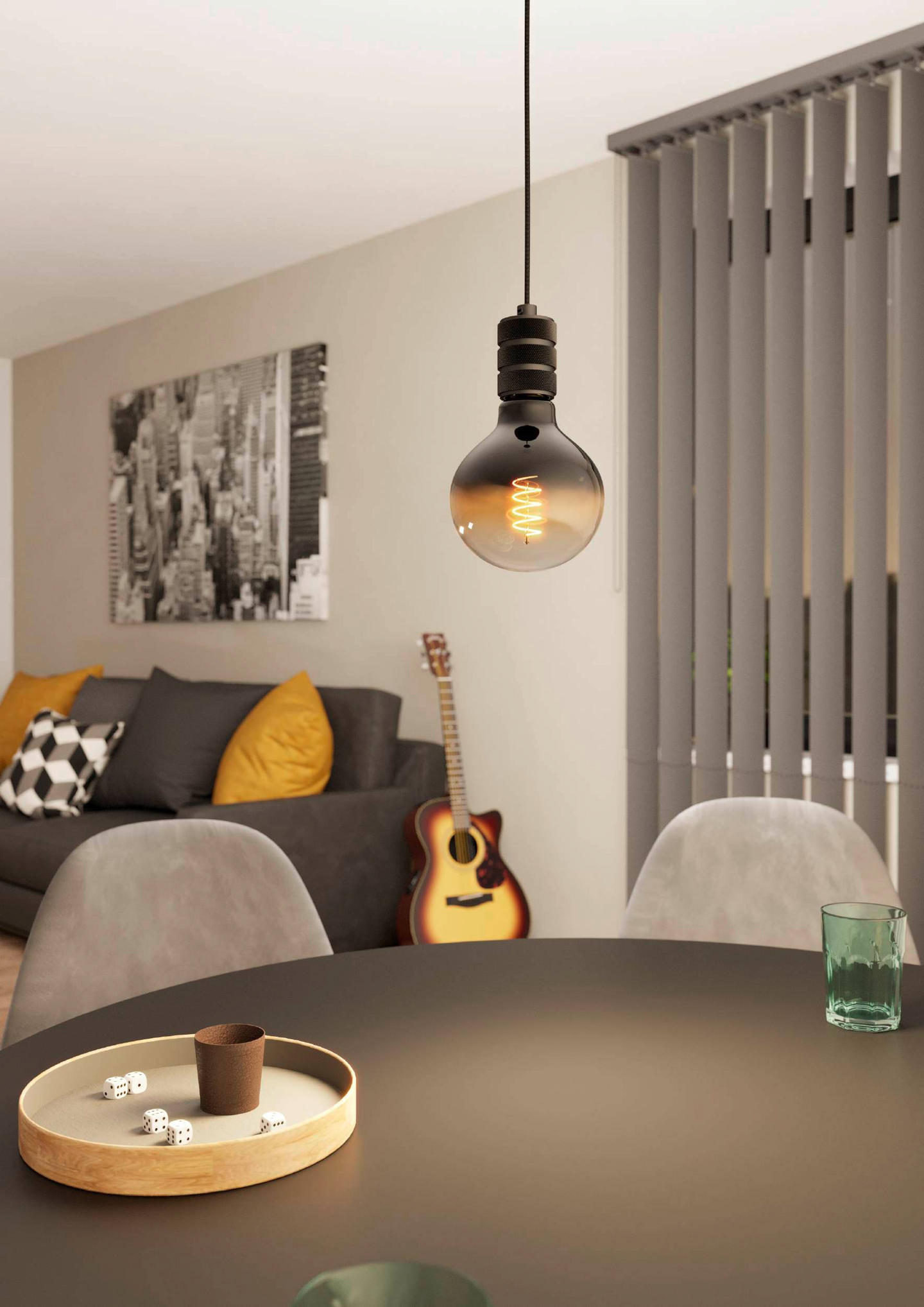 Riippuvalaisin EGLO Yorth 40W 5cm mattamusta/musta