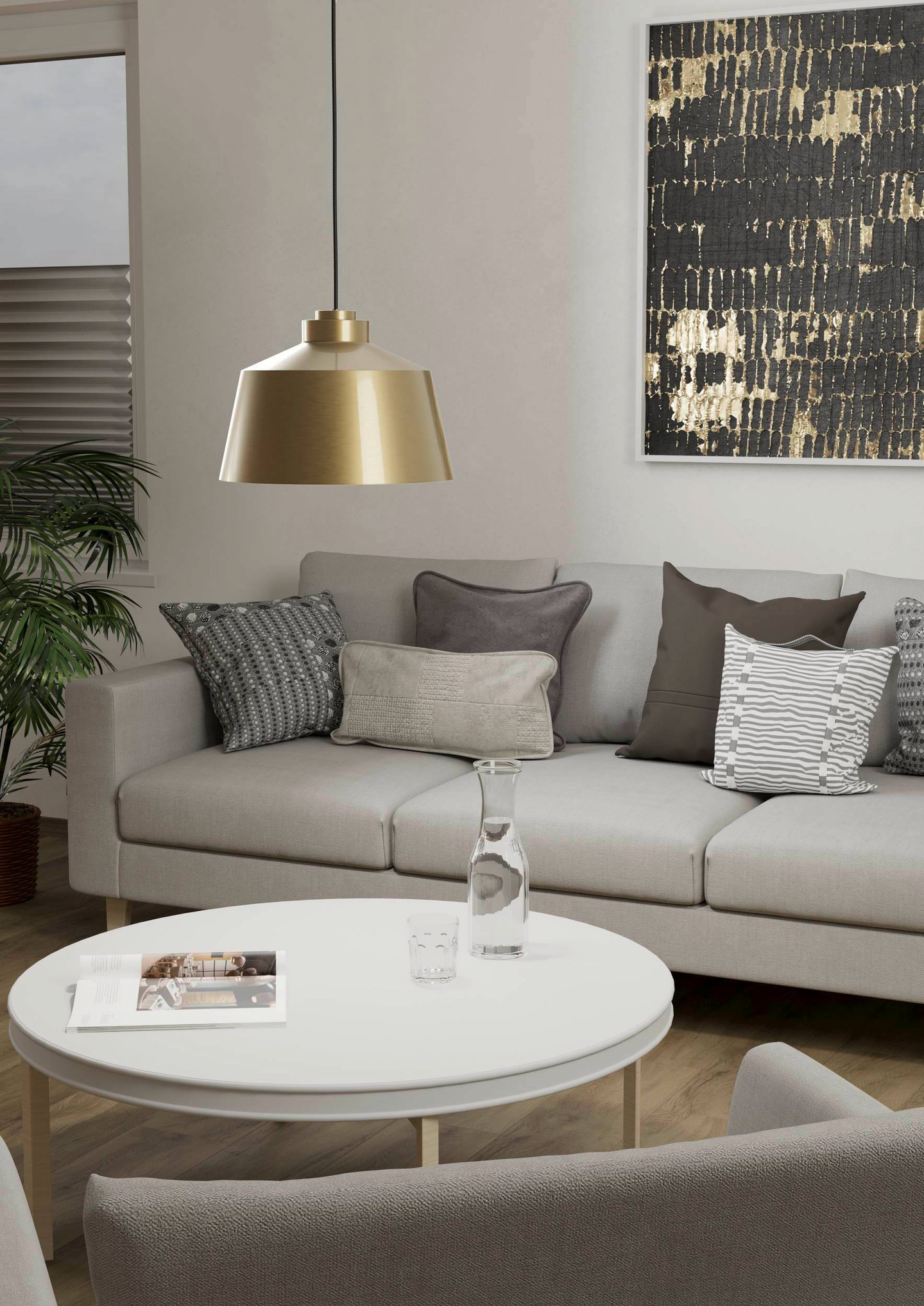 Riippuvalaisin EGLO Southery 40W 35cm harjattu kulta/valkoinen