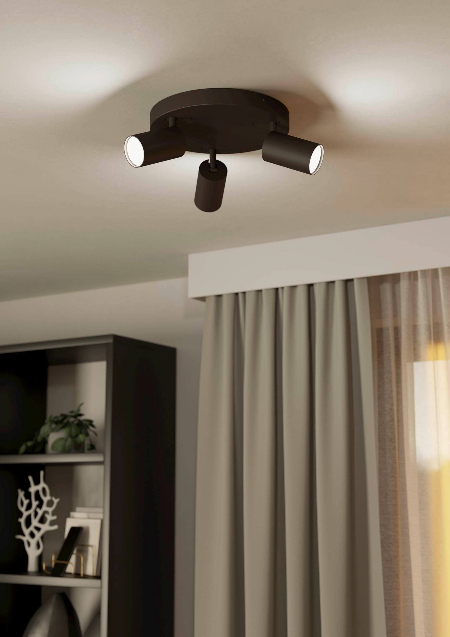 Spottivalaisin EGLO connect.z Telimbela-Z led 3-osainen 3x4,9W 25cm musta