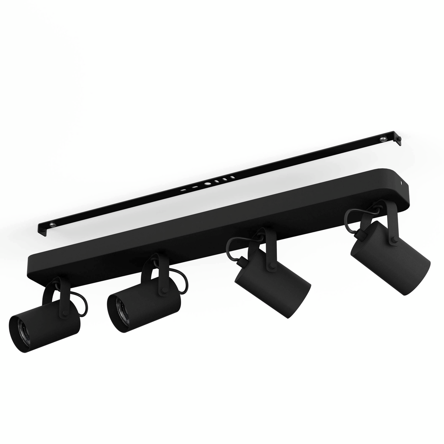 Spottivalaisin EGLO Sorego led 4-osainen 4x3W 58x10x12cm musta