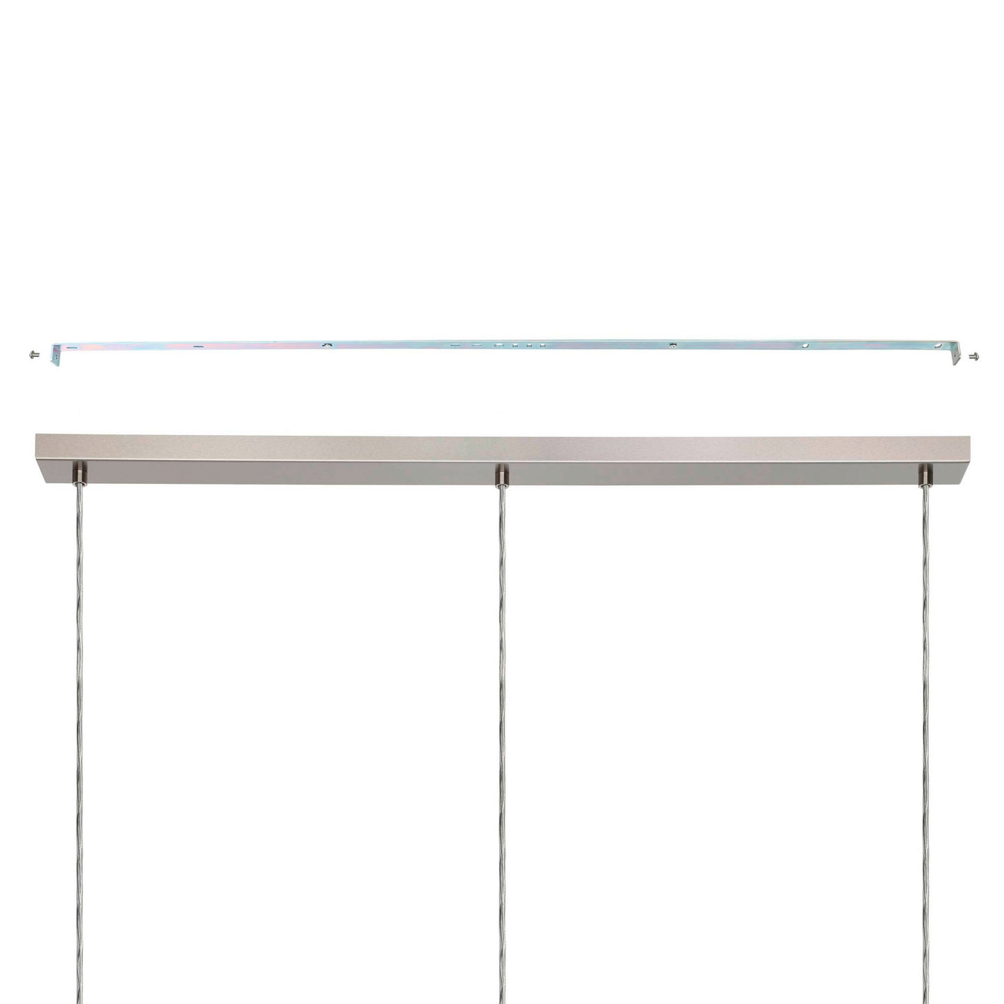 Riippuvalaisin EGLO Rondo 3x40W 96x20cm nikkeli/mattavalkoinen