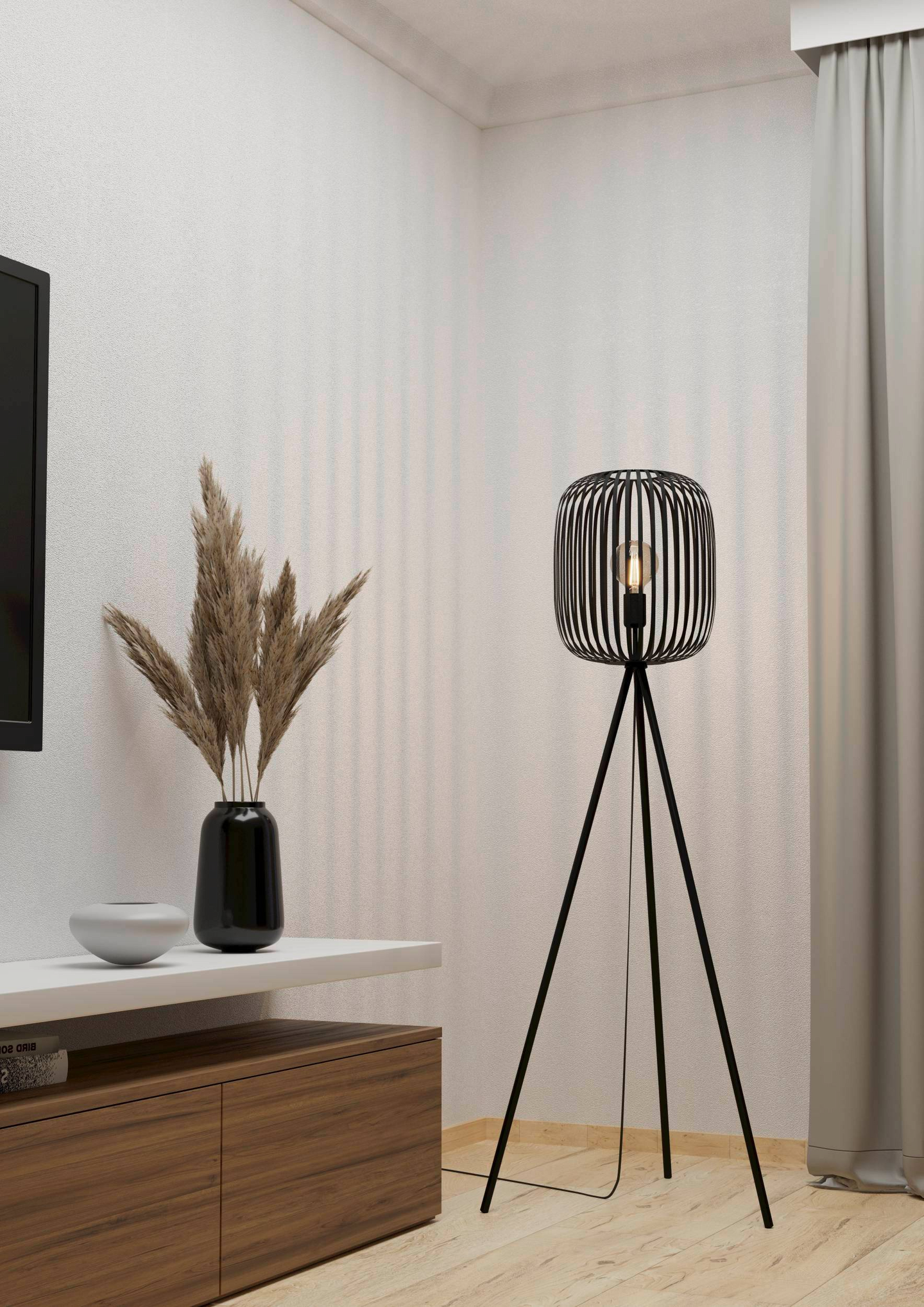 Lattiavalaisin EGLO Romazzina 40W 32,5x140,5cm musta