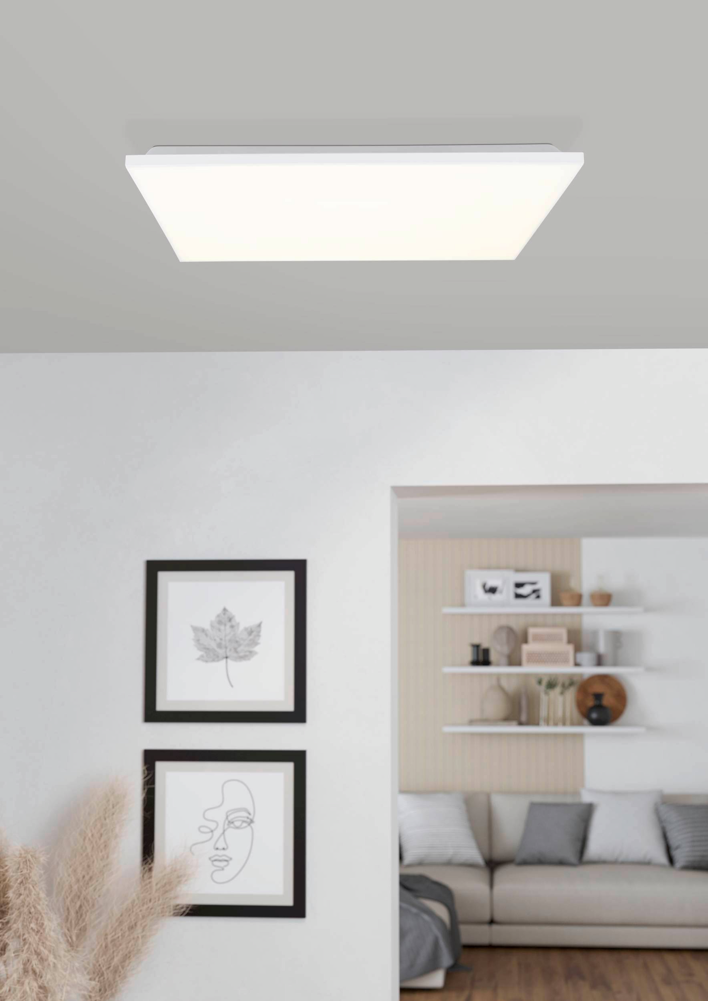 Plafondi EGLO Trupiana led 21,5W 44x44cm valkoinen