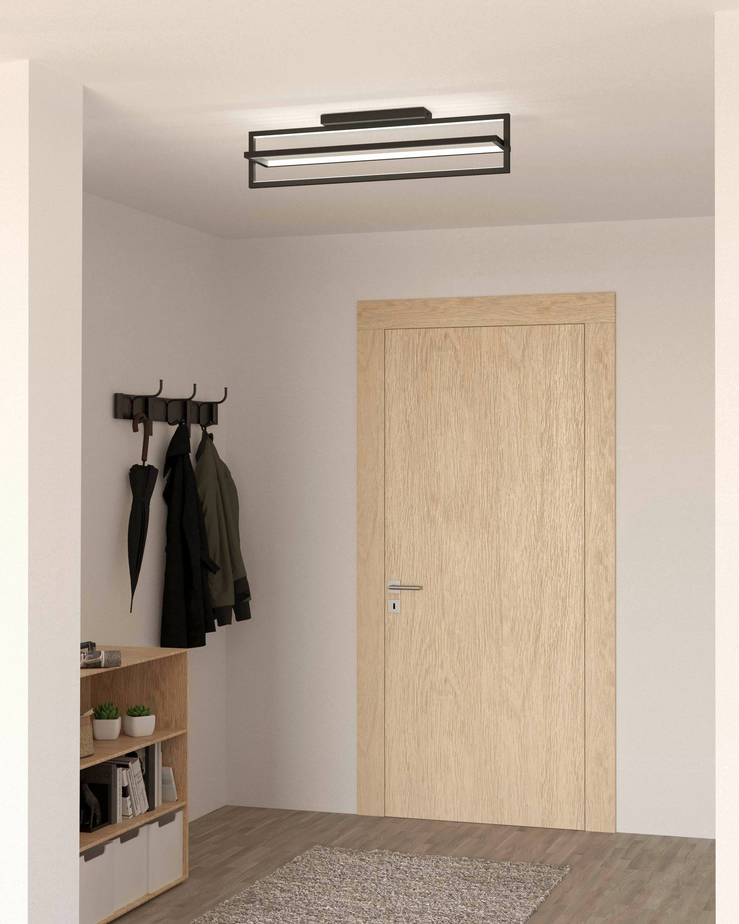 Kattovalaisin EGLO Siberia led 34W 78x16cm musta/valkoinen