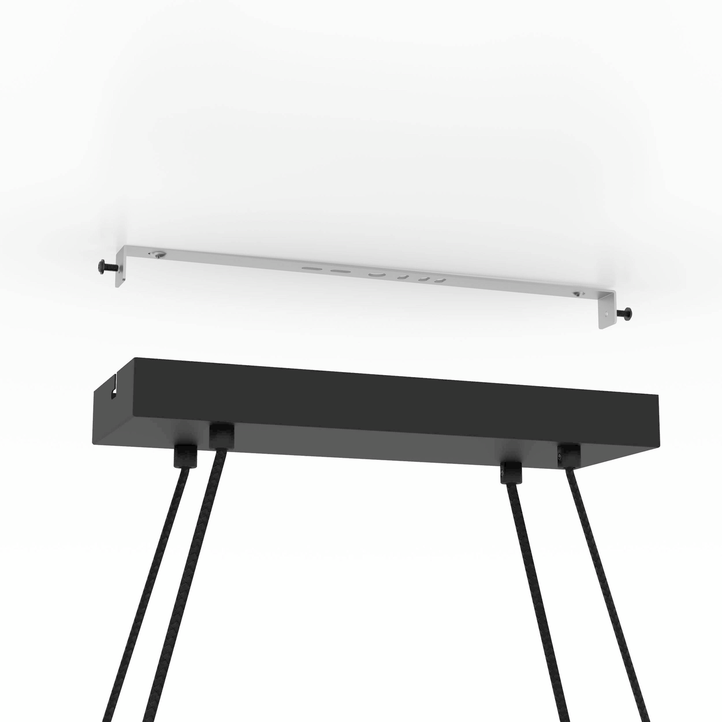 Riippuvalaisin EGLO Edale 6-osainen soikea 6x40W 108x51cm musta/cappuccino/puu