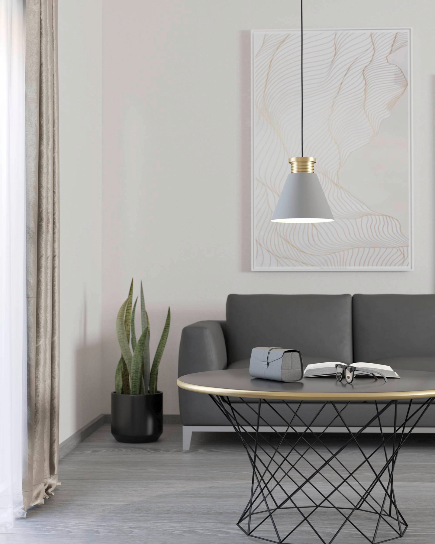 Riippuvalaisin EGLO Twicken 40W 22cm harmaa/kulta