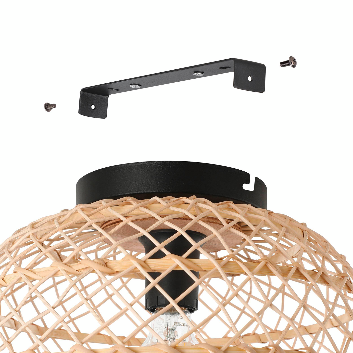 Kattovalaisin EGLO Aunsby 40W 37cm rottinki/musta