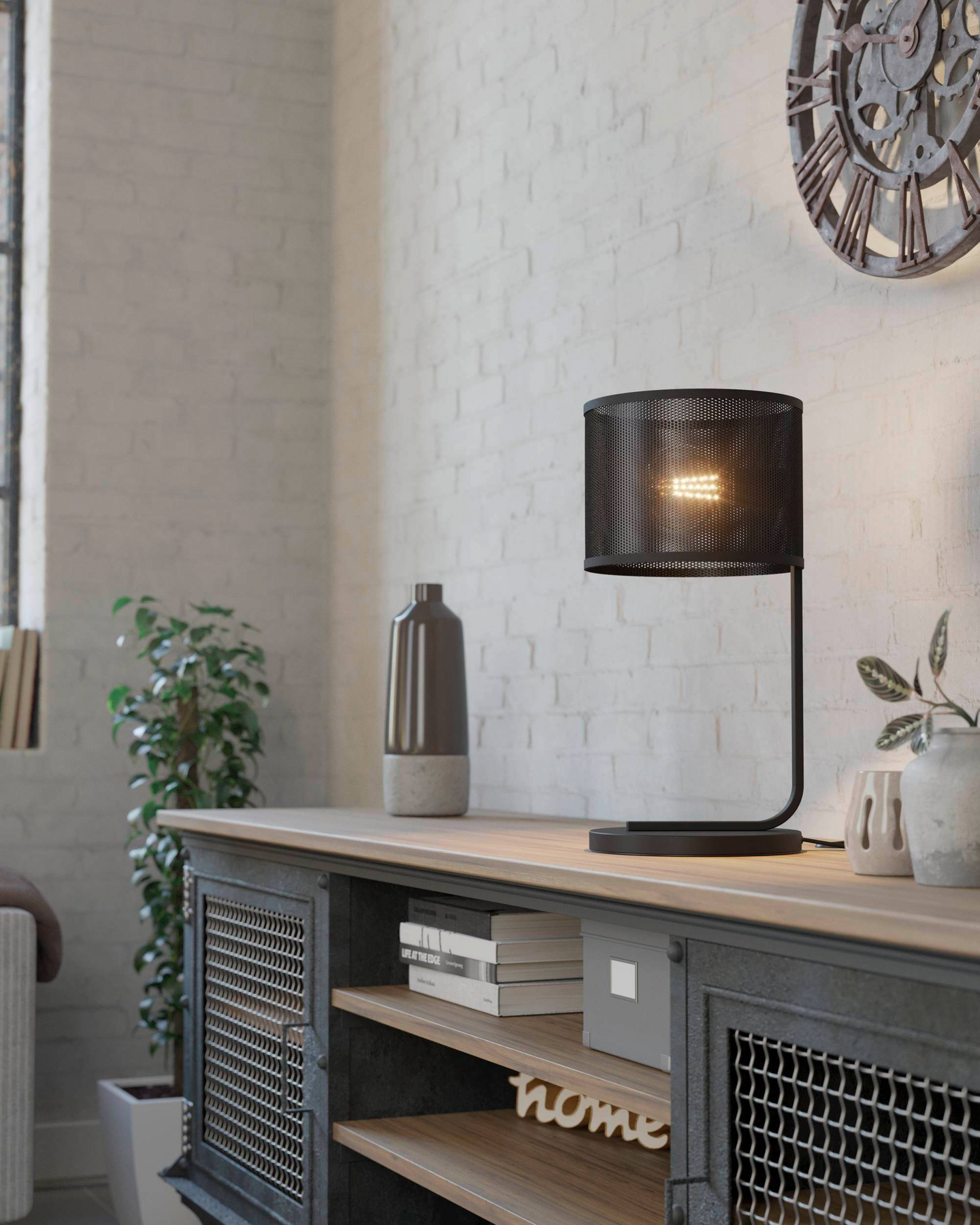 Pöytävalaisin EGLO Manby 40W 24x48,5cm musta