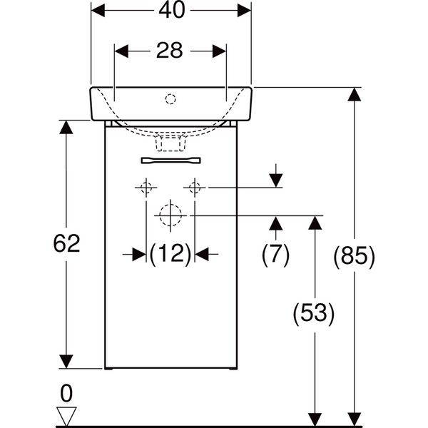 Allaskaappipaketti IDO Glow Square L40 K69,5 S28cm valkoinen