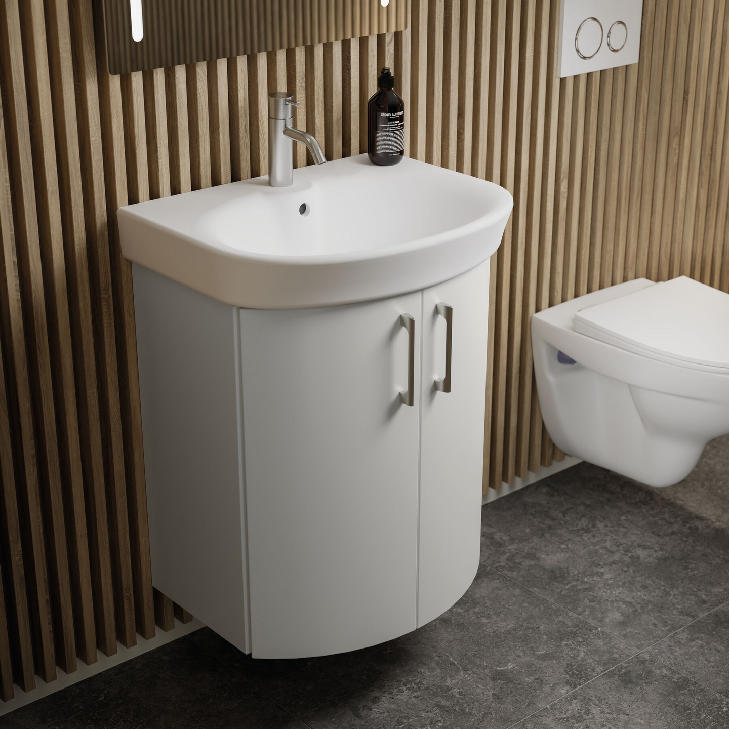 Allaskaappipaketti IDO Glow L50 K69,6 S36cm valkoinen