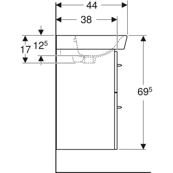 Allaskaappipaketti IDO Glow Square L60 K70,5 S44cm valkoinen