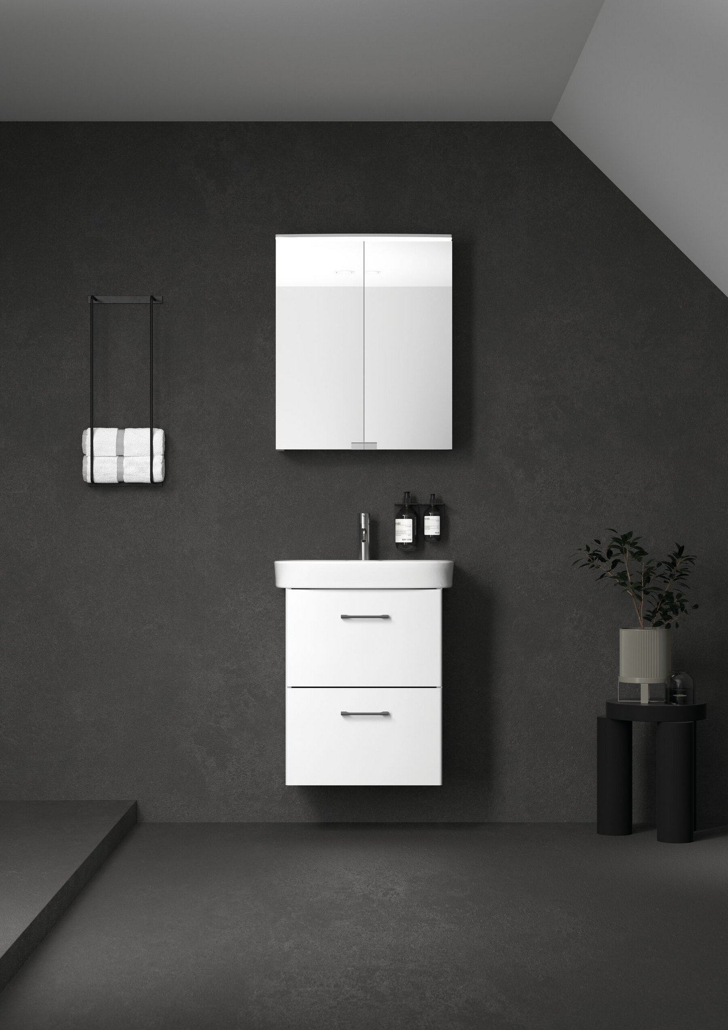 Allaskaappipaketti IDO Glow Square L56 K70,5 S44cm valkoinen