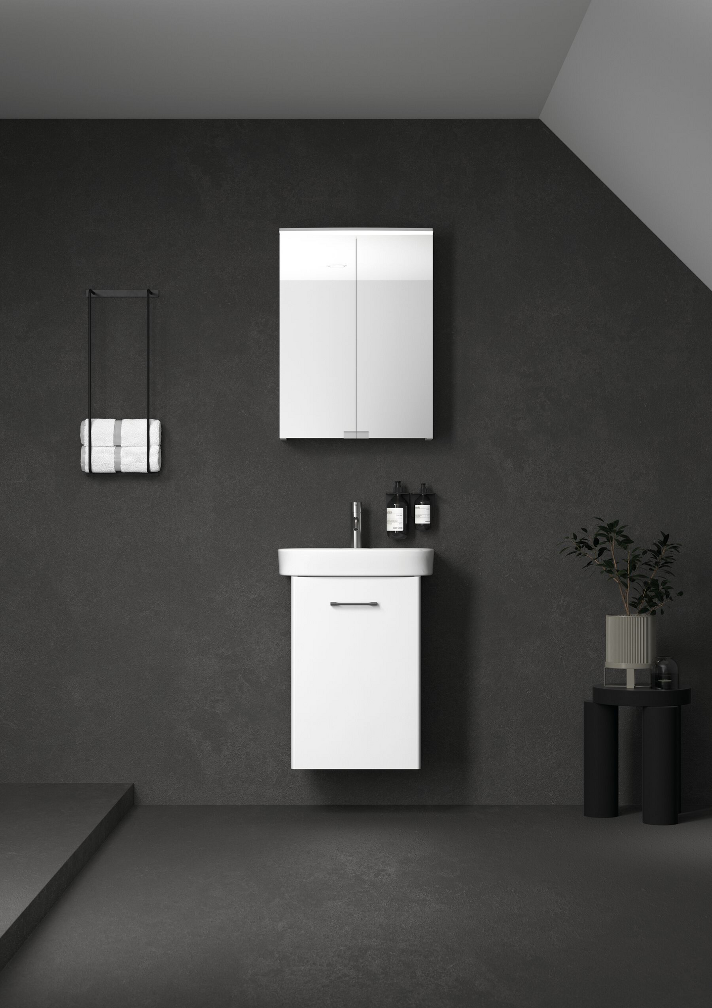 Allaskaappipaketti IDO Glow Square L50 K69,5 S36cm tummanruskea