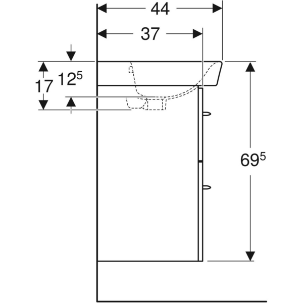 Allaskaappipaketti IDO Glow Square L56 K70,5 S44cm valkoinen