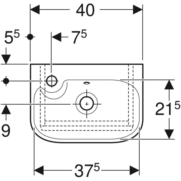 Allaskaappipaketti IDO Glow Square L40 K69,5 S28cm valkoinen