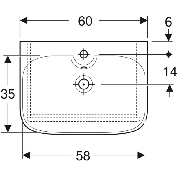 Allaskaappipaketti IDO Glow Square L60 K70,5 S44cm valkoinen