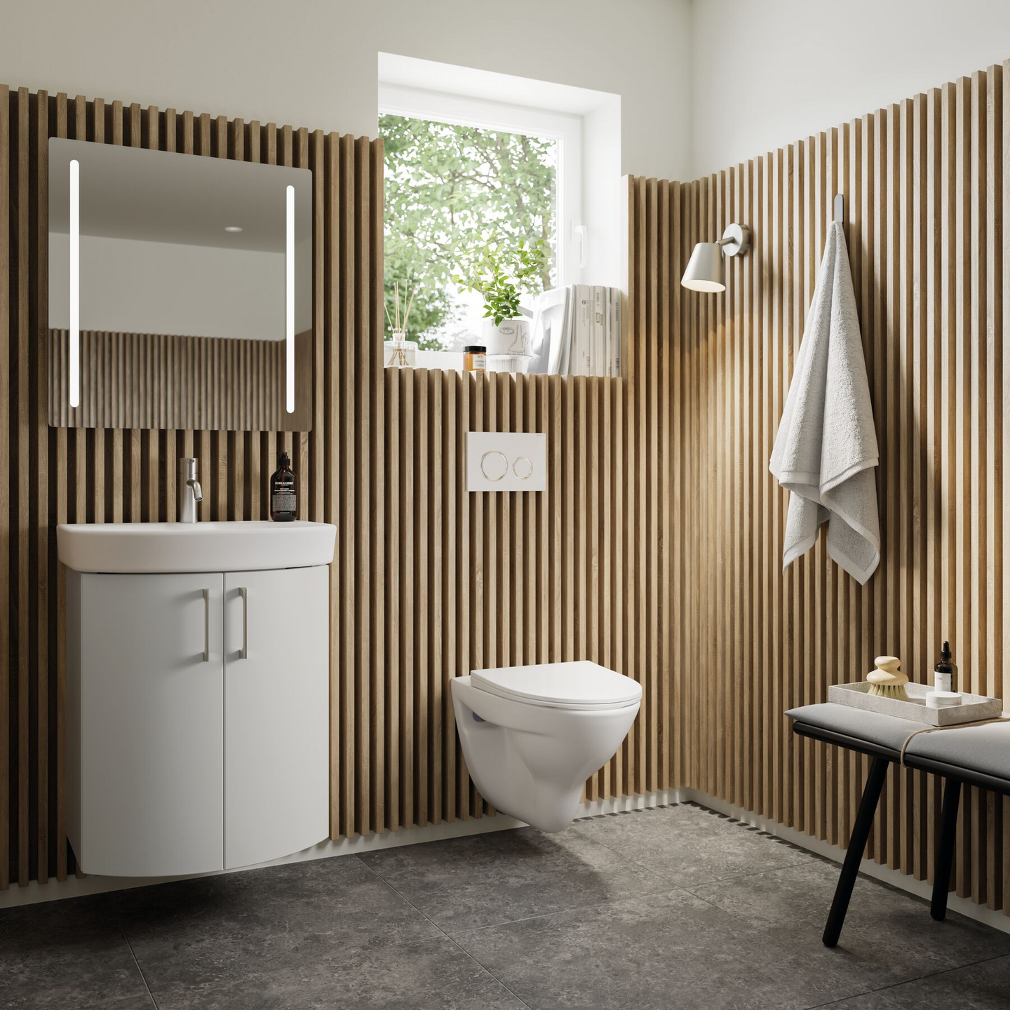 Allaskaappipaketti IDO Glow L50 K69,6 S36cm valkoinen