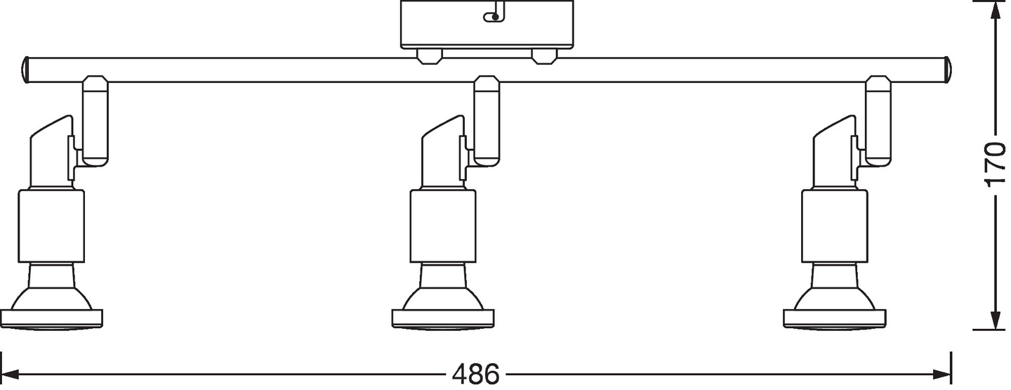 Kohdevalaisin LEDVANCE Spot 3x2,6W 2700K 3x230lm GU10 led