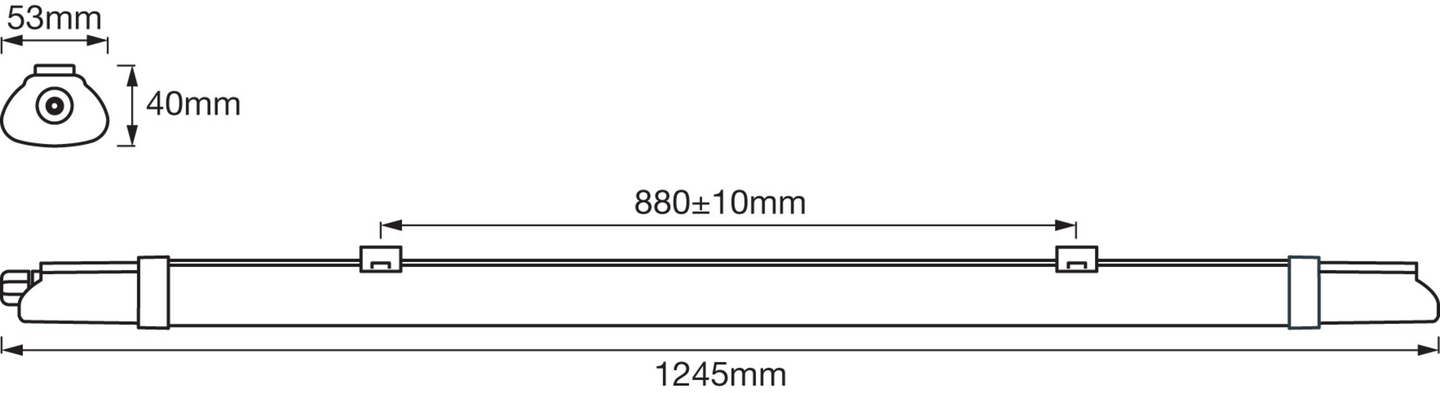 Led-valaisin LEDVANCE Submarine Slim IP65 1200mm 18W 4000K 1600lm