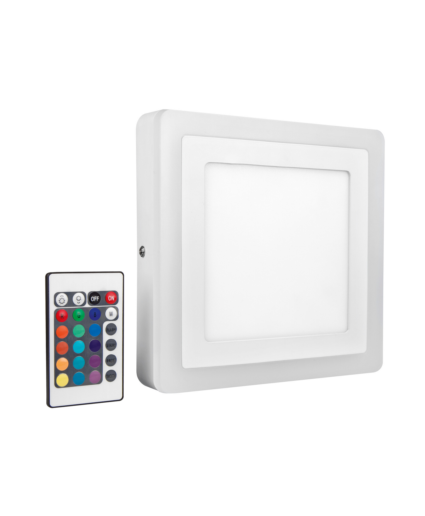 Kattovalaisin LEDVANCE Color White 200x200mm 3000K+RGB 700lm kaukosäätimellä led