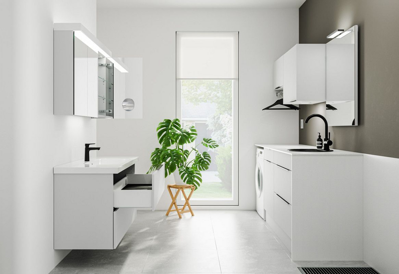 Peilikaappi Temal Softlight 2 ovea pistorasia oikealla