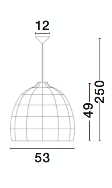 Riippuvalaisin Nova Luce Destin musta 530mm